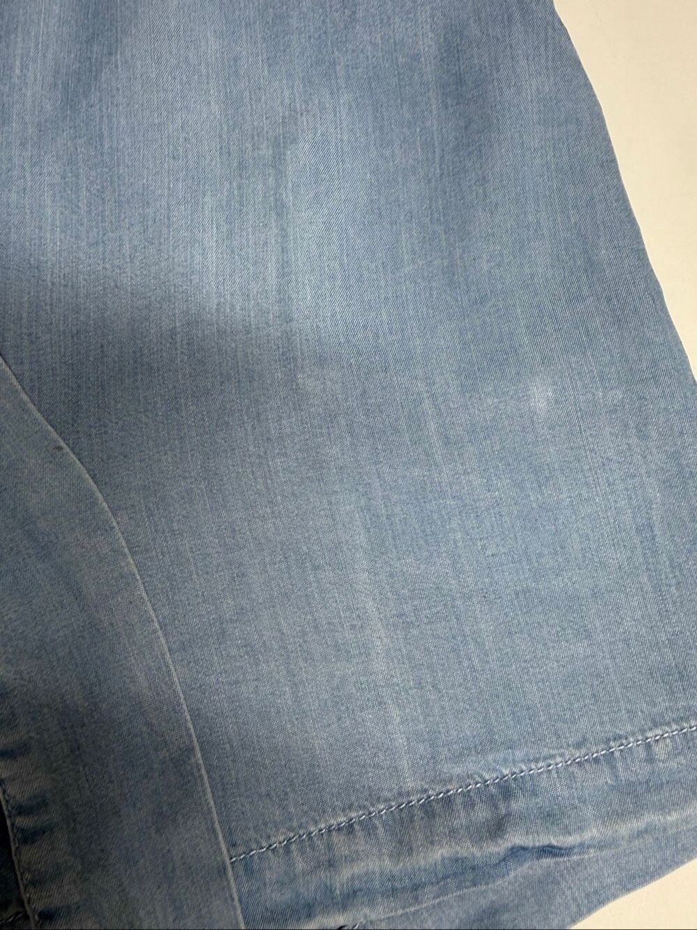 Thread & Supply Chambray Tie Waist Shorts Light Blue Junior Size Large - Picture 4 of 11